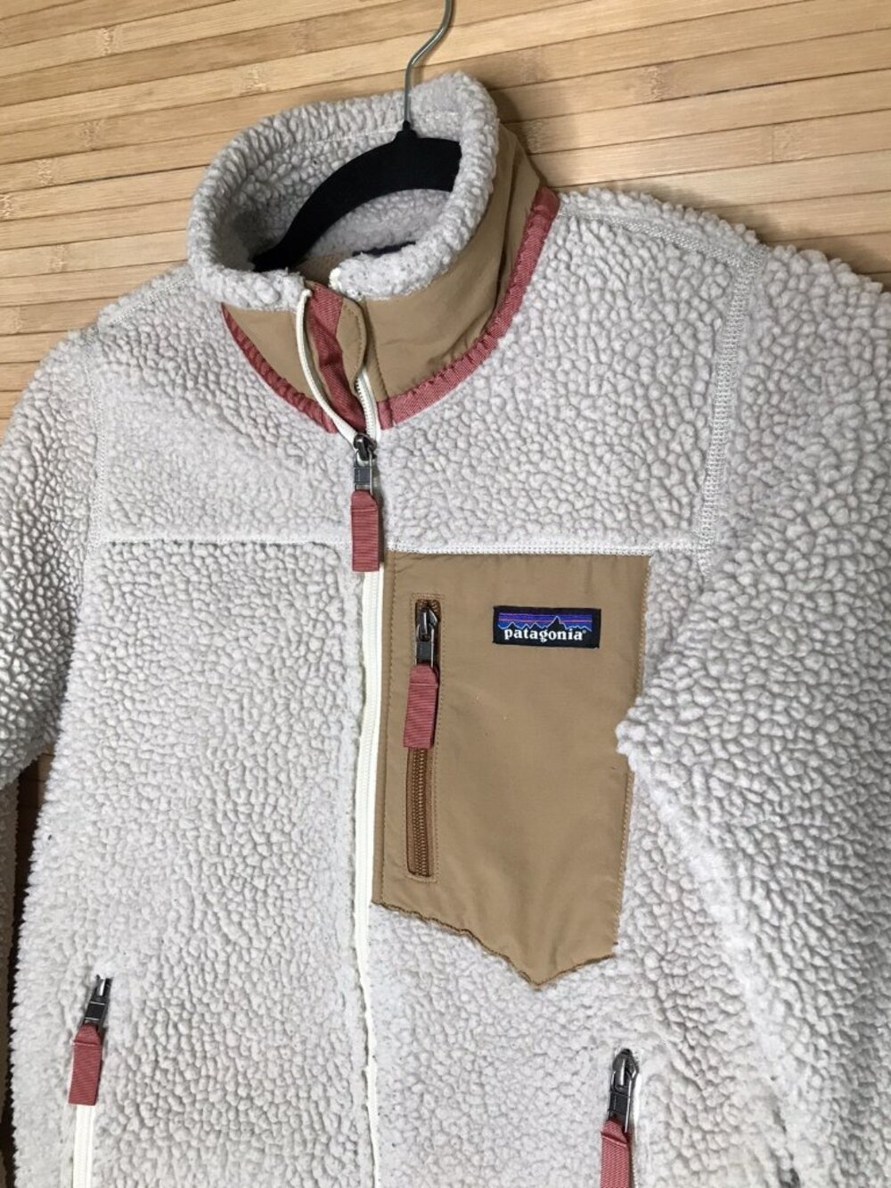 PATAGONIA Jacket Womens XXS Classic RETRO-X Oatmeal DEEP PILE FLEECE - Picture 3 of 7